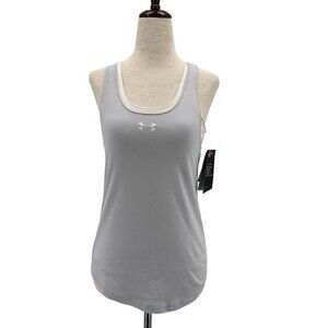 NWT Under Armour Heat Gear Lined Gray Racerback Tank Top Girls Medium